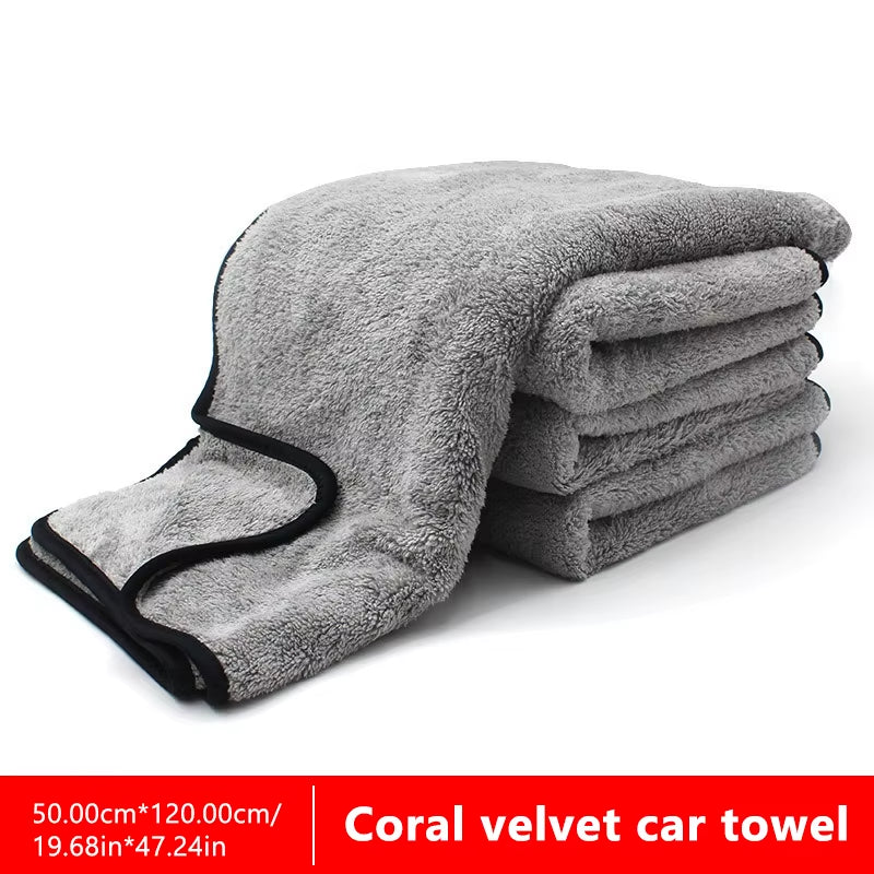SEAMETAL 120X50Cm Microfiber Car Wash Towel Ultra-Soft Car Cleaning Towels High Absorbent Drying Cloth for Car Detailing Care
