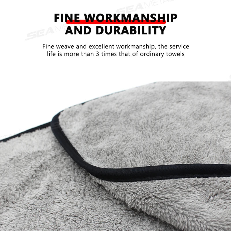 SEAMETAL 120X50Cm Microfiber Car Wash Towel Ultra-Soft Car Cleaning Towels High Absorbent Drying Cloth for Car Detailing Care