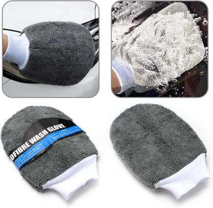 9Pcs Car Cleaning Kit Car Wash Cleaning Tools Microfiber Car Detailing Cleaning Set for Interior Exterior Car Washing