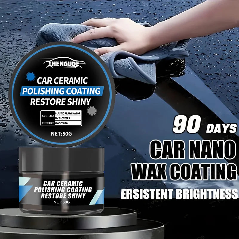 Ceramic Nano Polishing Wax, Used for Scratch Repair Coating on Car Paint Surfaces, Electroplated Crystal Hydrophobic Polishing Liquid, Car Polishing Wax