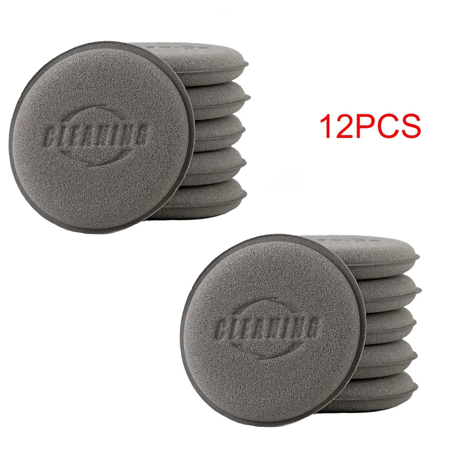 12-Piece High-Density Round Foam Applicator Set for Automotive Detailing and Polishing