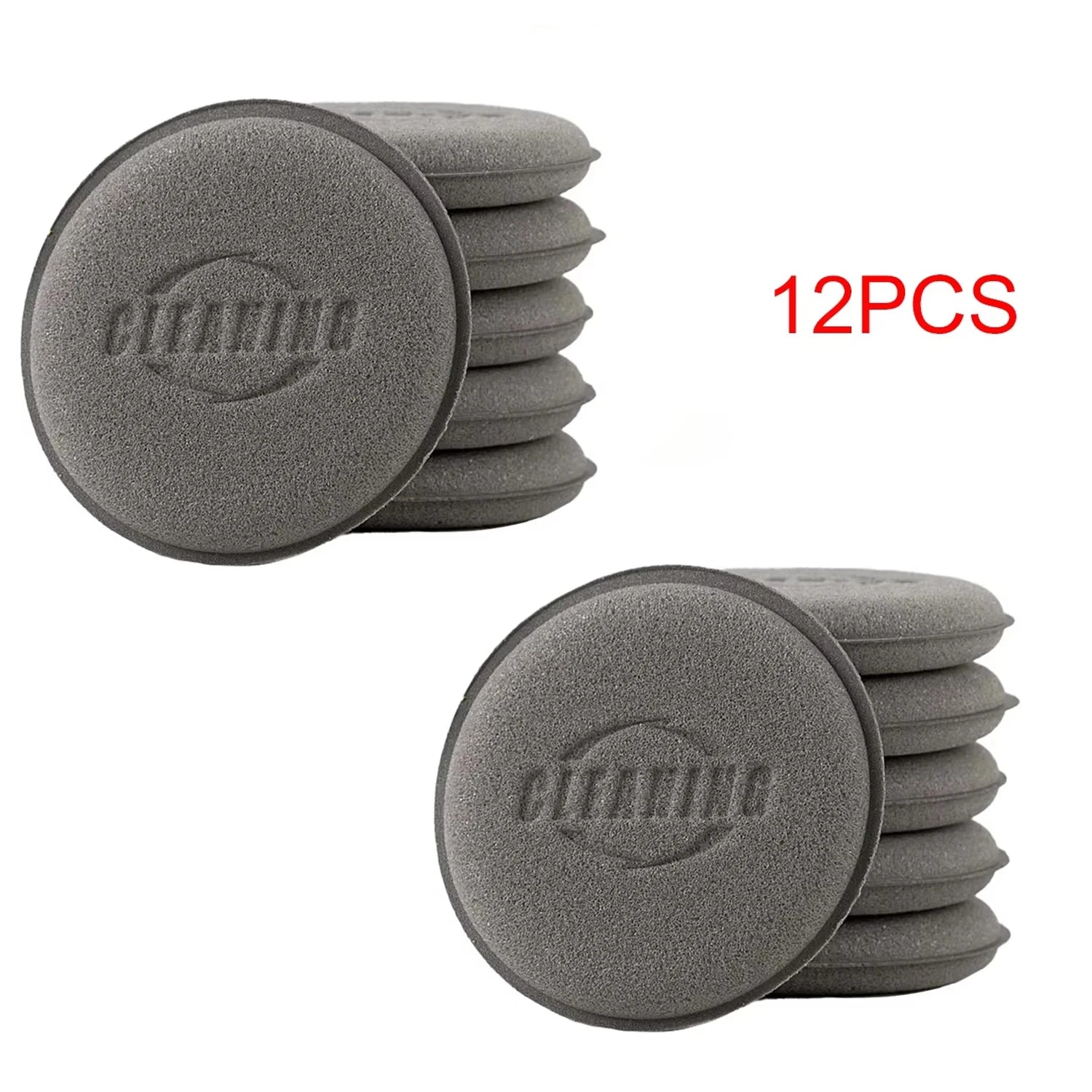 12-Piece High-Density Round Foam Applicator Set for Automotive Detailing and Polishing