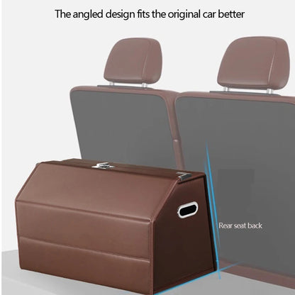 Car Accessories under Clamshell Leather Organizer Car Trunk Storage Box Multi-Function Folding Car Storage