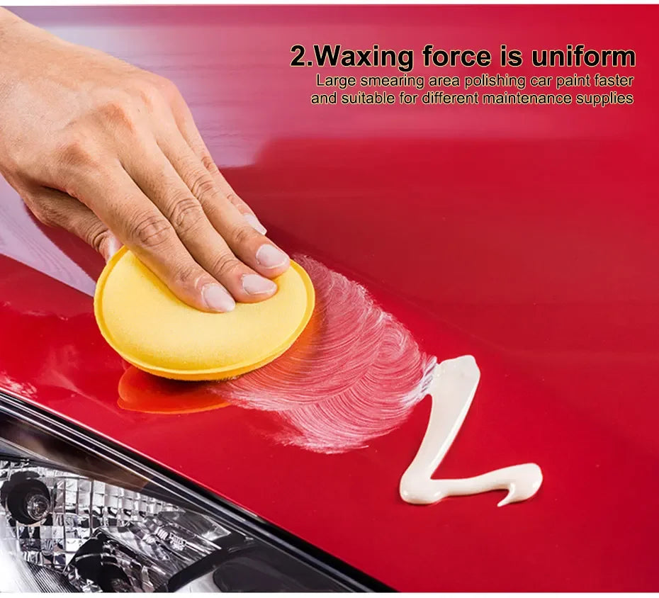 12-Piece High-Density Round Foam Applicator Set for Automotive Detailing and Polishing