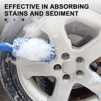 Portable Cleaning Brush Soft Microfiber Car Washing Brush Effortlessly Clean Wheels Car Detailing Care Dust Removal Accessories