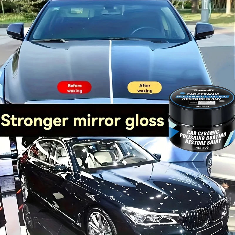 Ceramic Nano Polishing Wax, Used for Scratch Repair Coating on Car Paint Surfaces, Electroplated Crystal Hydrophobic Polishing Liquid, Car Polishing Wax