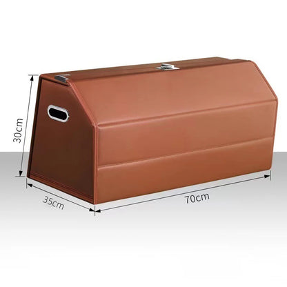 Car Accessories under Clamshell Leather Organizer Car Trunk Storage Box Multi-Function Folding Car Storage