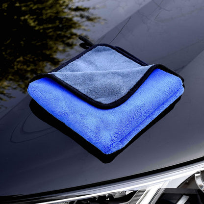 Microfibre Cleaning Cloths for Car & Home (3 PCS) – 500GSM 30X30Cm – Multipurpose Drying, Polishing & Dusting for Motorcycles, Kitchens & Interiors