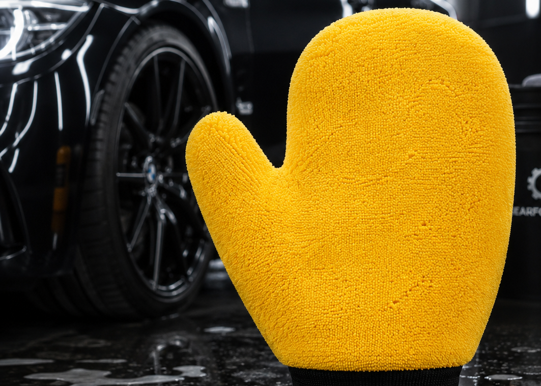 Double-Sided Microfibre Car Wash Mitt – Soft Car Cleaning Glove