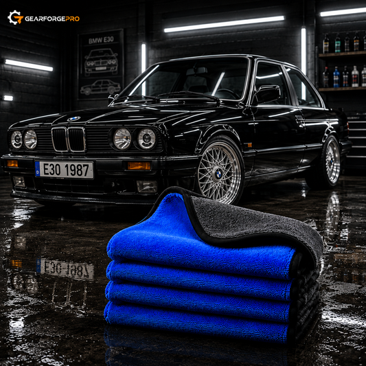 3-Pack 500 GSM Microfibre Car Cleaning Cloths – 30×30cm