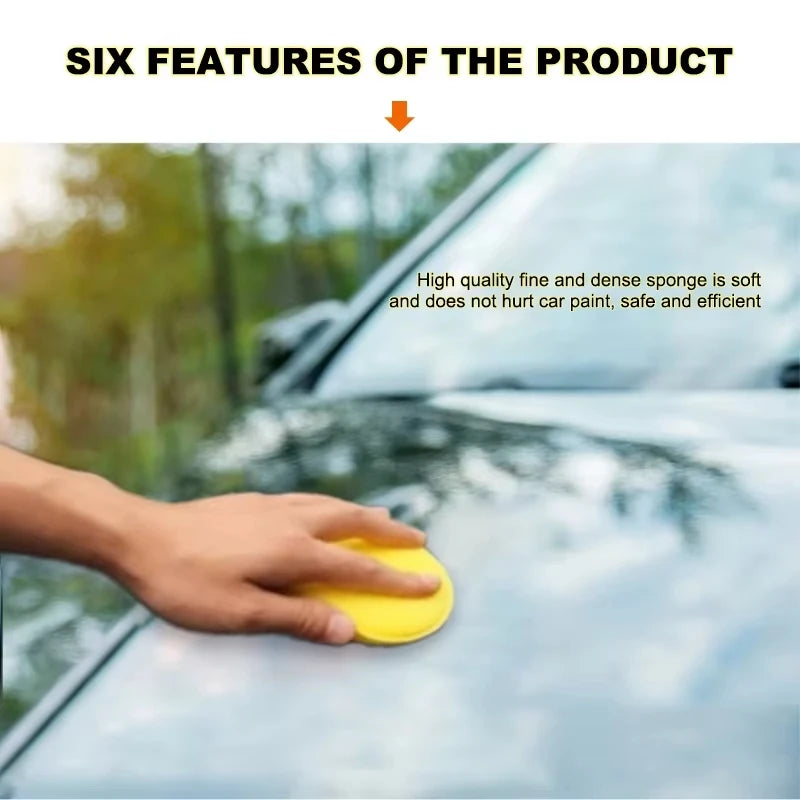 12-Piece High-Density Round Foam Applicator Set for Automotive Detailing and Polishing