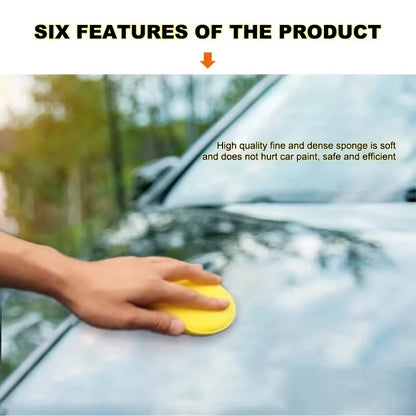 12-Piece High-Density Round Foam Applicator Set for Automotive Detailing and Polishing