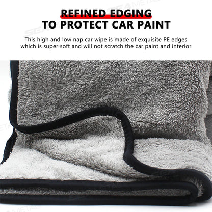 SEAMETAL 120X50Cm Microfiber Car Wash Towel Ultra-Soft Car Cleaning Towels High Absorbent Drying Cloth for Car Detailing Care