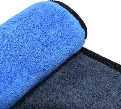 Microfibre Cleaning Cloths for Car & Home (3 PCS) – 500GSM 30X30Cm – Multipurpose Drying, Polishing & Dusting for Motorcycles, Kitchens & Interiors
