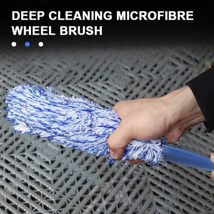 Portable Cleaning Brush Soft Microfiber Car Washing Brush Effortlessly Clean Wheels Car Detailing Care Dust Removal Accessories