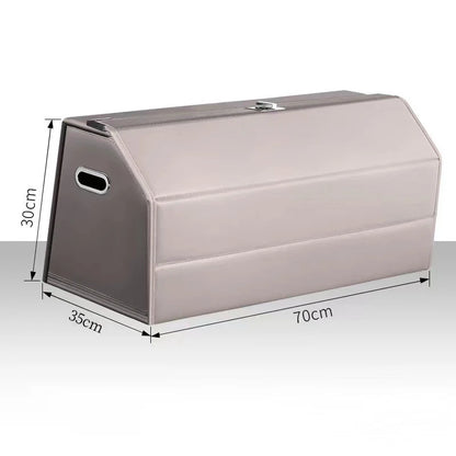 Car Accessories under Clamshell Leather Organizer Car Trunk Storage Box Multi-Function Folding Car Storage