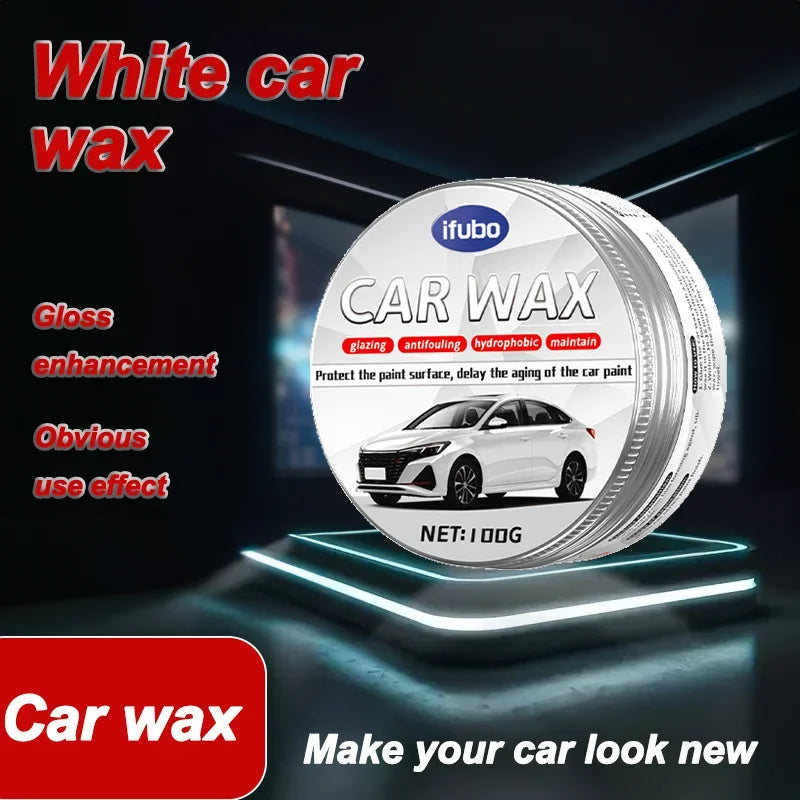 NEW Premium White Car Wax - Scratch Repair and Polishing Paste for Long-Lasting Shine and Protection for All White Vehicles